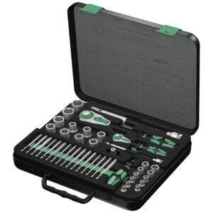 Wera 160785 8100 SA/SC 2 Zyklop 1/4″ and 1/2″ Drive Metric Speed Ratchet Set 43-Piece