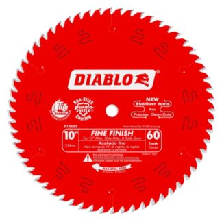 Diablo D1060X 10" x 60T Fine Finish Saw Blade