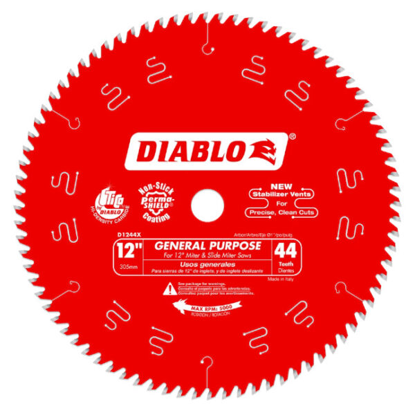 Diablo D1244X12" x 44T General Purpose Saw Blade Diablo D1244X12" x 44T General Purpose Saw Blade