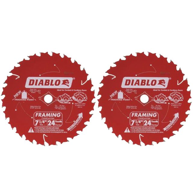 Freud D0724PX 7-1/4" x 24T 2-Pack Demo Demon Framing & Ripping Blade 2-Pack