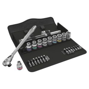 Wera 004081 8100 SC Zyklop Metal Ratchet Set 1/2" Drive Imperial/SAE 28-Piece