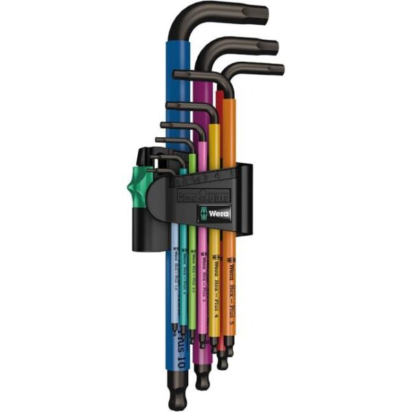 Wera 073593 950 SPKL/9 SM N SB Multicolour Metric Allen/Hex L-Key Set
