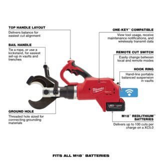 Milwaukee 2776-21 M18 FORCE LOGIC 3” Underground Cable Cutter Kit (1)