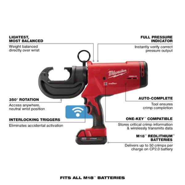 Milwaukee 2778-22 M18 FORCE LOGIC 12 Ton Crimper Kit (1) Milwaukee 2778-22 M18 FORCE LOGIC 12 Ton Crimper Kit