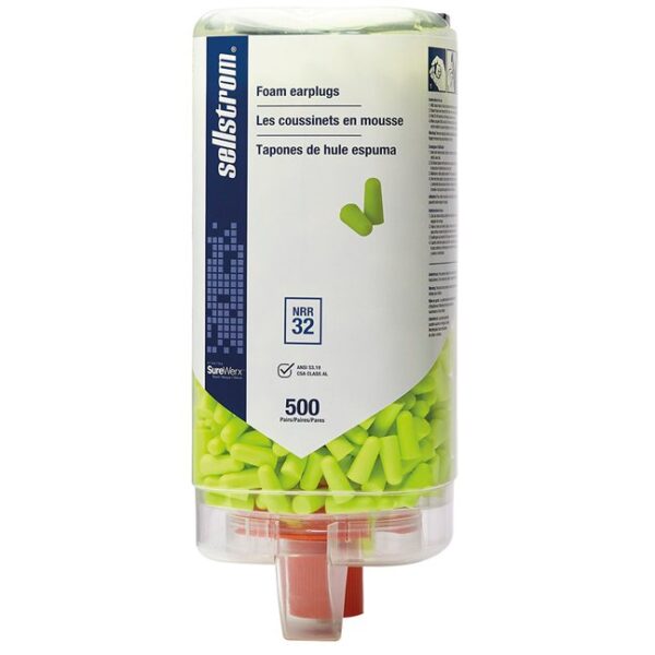 Sellstrom S23413 Bullet Shape Disposable Ear Plugs - 500 Pack