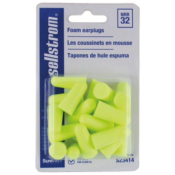 Sellstrom S23414 Bullet Shape Disposable Ear Plugs - 10 Pack