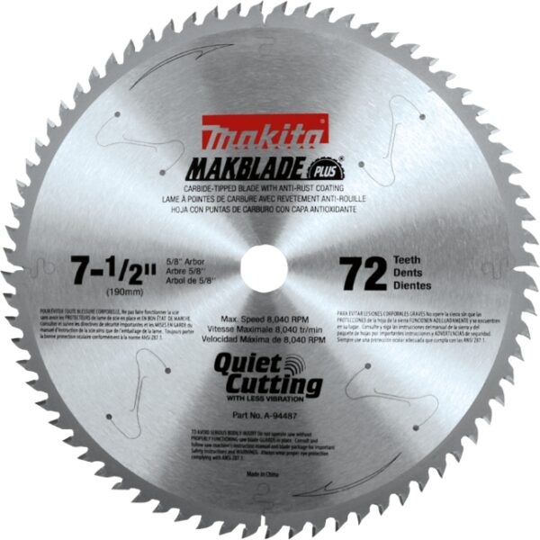 Makita A-94487 7-1/2" 72CT Mitre Saw Blade