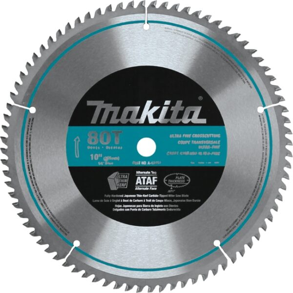 Makita A-93681 10" 80T Micro Polished Mitre Saw Blade