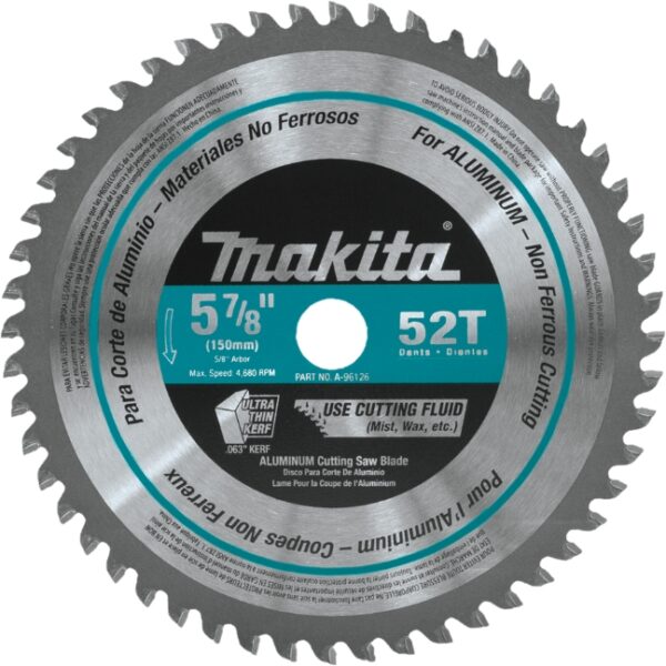 Makita A-96126 5-7/8" 52T Carbide Aluminum Saw Blade