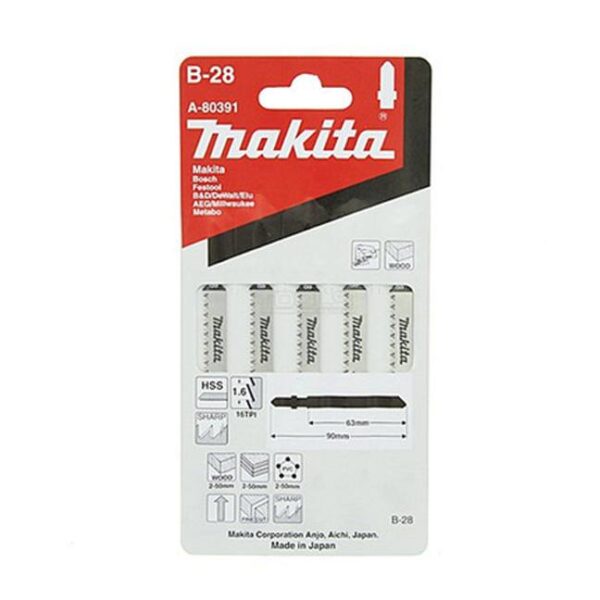 Makita A-80391 B-28 Jigsaw Blade 5-Pack