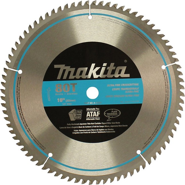 Makita A-93681 10" 80T Micro Polished Mitre Saw Blade