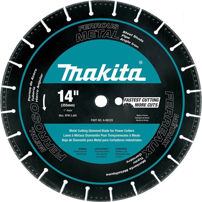 Makita A-96229 14" Diamond Blade with Segmented Metal Cutting