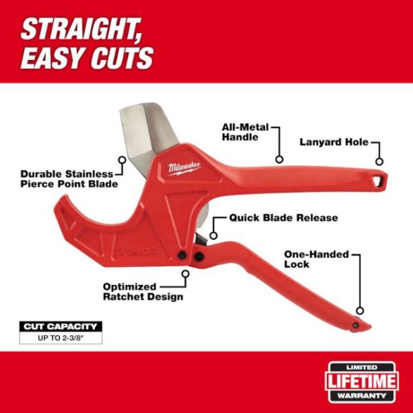 Milwaukee 48-22-4215 2-3/8” Ratcheting Pipe Cutter