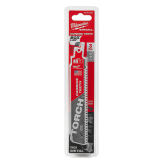 Milwaukee 48-00-5301 6" 7-TPI TORCH™ SAWZALL Blade with Carbide Teeth 3-Pack