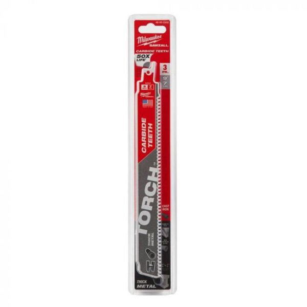 Milwaukee 48-00-5302 9" C-Torch Sawzall Blade 3-Pack