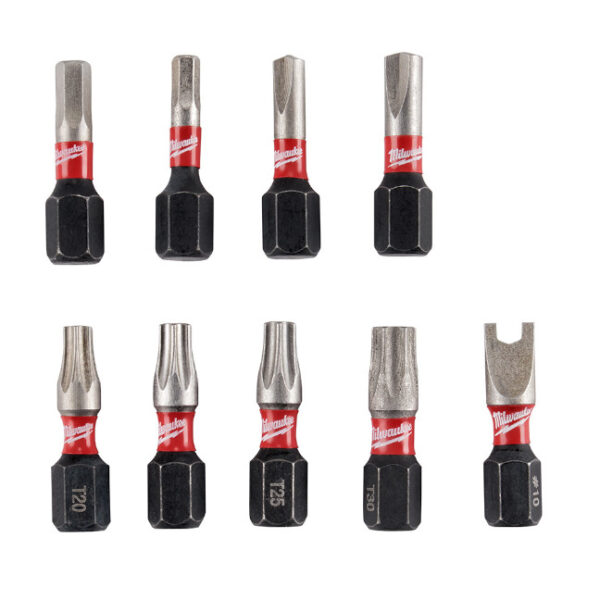 Milwaukee 48-32-4620 SHOCKWAVE Security Insert Bit Set 9-Piece