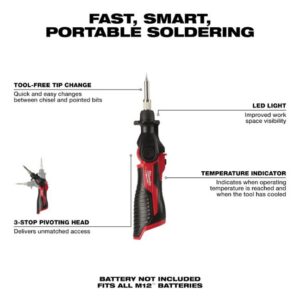 Milwaukee 2488-20 M12 Soldering Iron-Tool Only - BC Fasteners & Tools