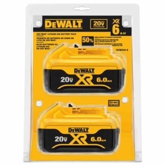 DeWalt DCB206-2 20V MAX Premium XR 6.0Ah Battery Pack 2 Pack