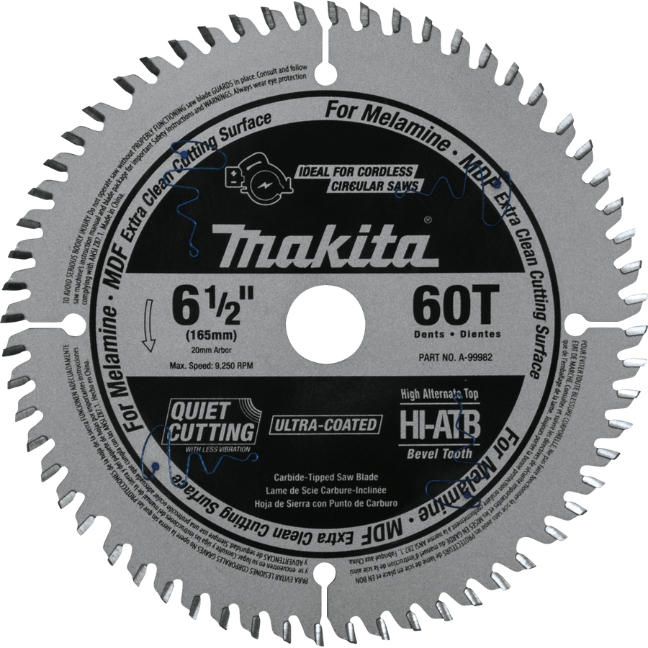 Makita A-99982 6-1/2" 60T Circular Saw Blade