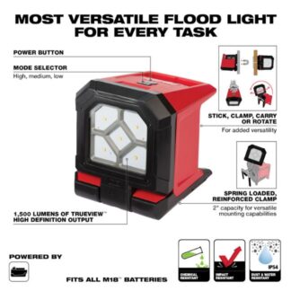 Milwaukee 2365-20 M18 ROVER Mounting Flood Light - Tool Only