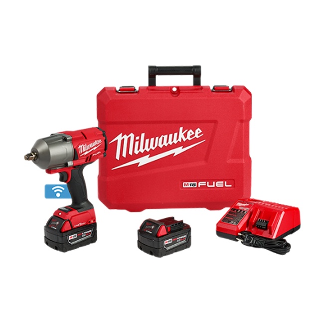 Milwaukee 2863-22 M18 FUEL High Torque Impact Wrench 1/2" Friction Ring with ONE-KEY Kit