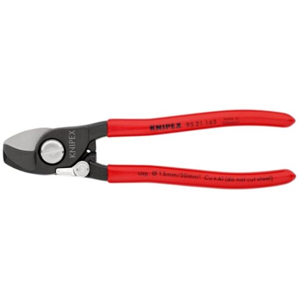 Knipex 9521165 6-1/2" (165 mm) Cable Shears with Opening Spring