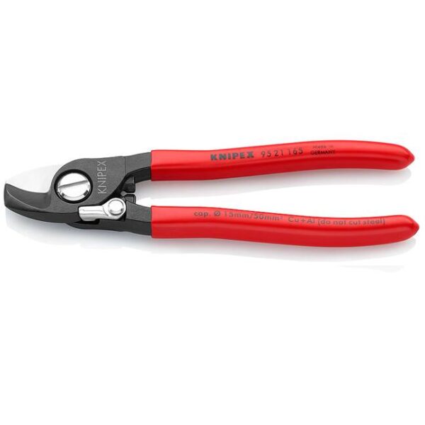 Knipex 9521165 6-1/2" (165mm) Cable Shears with Opening Spring