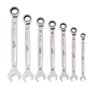 Milwaukee 48-22-9506 Metric Ratcheting Combination Wrench Set 7-Piece