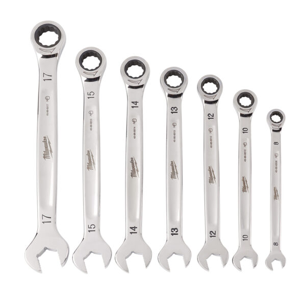 Milwaukee 48-22-9506 Metric Ratcheting Combination Wrench Set 7-Piece