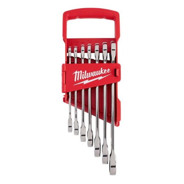 Milwaukee 48-22-9406 SAE Ratcheting Combination Wrench Set 7-Piece