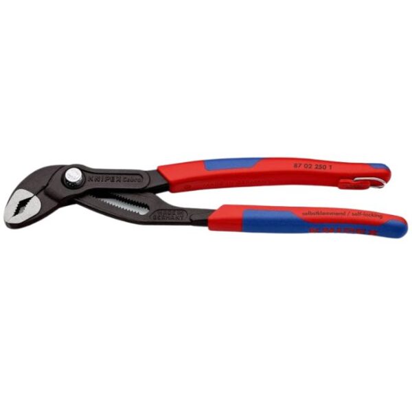 Knipex 8702250T 10" (250mm) COBRA High-Tech Water Pump Pliers with Tethering Point Knipex 8702250T 10" (250mm) COBRA High-Tech Water Pump Pliers with Tethering Point