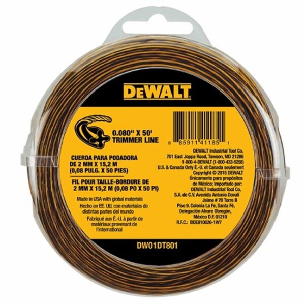 DeWalt DWO1DT801 0.080" X 50ft Trimmer Line