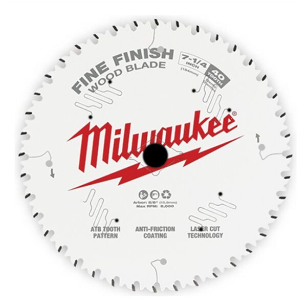 Milwaukee 48-40-0726 7-1/4" 40T Fine Finish Circular Saw Blade
