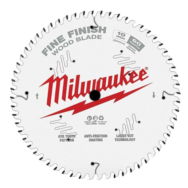 Milwaukee 48-40-1028 10" 60T Fine Finish Circular Saw Blade