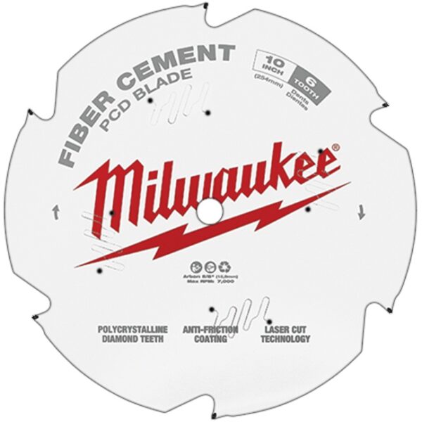 Milwaukee 48-40-7010 10" PCD/Fiber Cement Circular Saw Blade Milwaukee 48-40-7010 10" PCD/Fiber Cement Circular Saw Blade