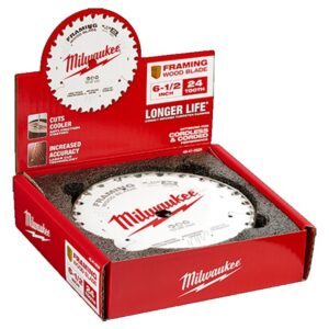 Milwaukee 48-41-0620 6-1/2" 24T Framing Circular Saw Blades Bulk 10
