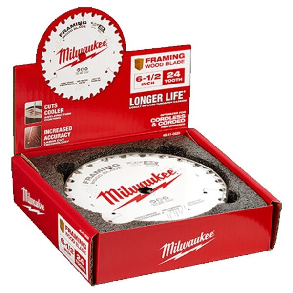 Milwaukee 48-41-0620 6-1/2" 24T Framing Circular Saw Blades Bulk 10