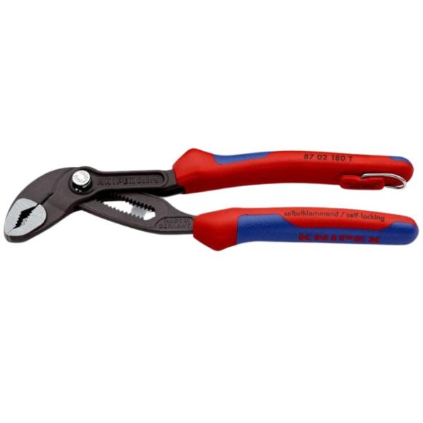 Knipex 8702180TBKA 7-1/4" (180mm) COBRA High-Tech Water Pump Pliers with Tethering Point Knipex 8702180TBKA 7-1/4" (180mm) COBRA High-Tech Water Pump Pliers with Tethering Point
