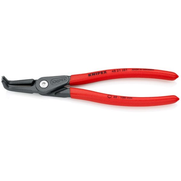 Knipex 4821J41 12" (300mm) Precision Internal Circlip Pliers - 90º Bent Tip 1/8" (3.2mm)