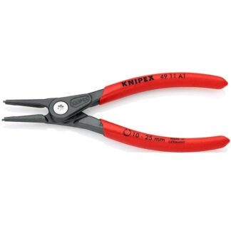 Knipex 4911A1 5-1/2" (140mm) Precision External Circlip Pliers - Straight Tip 3/64" (1.3mm)