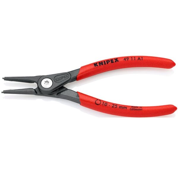 Knipex 4911A1 5-1/2" (140mm) Precision External Circlip Pliers - Straight Tip 3/64" (1.3mm)