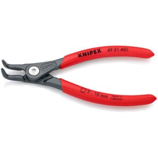 Knipex 4921A01 5-1/4" (130mm) Precision External Circlip Pliers - 90º Bent Tip 1/32" (0.9mm)