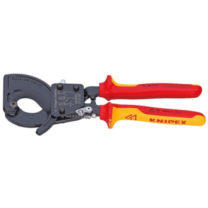 Knipex 9536250 10" (250mm) Ratchet Action Cable Cutters - 1000V Insulated