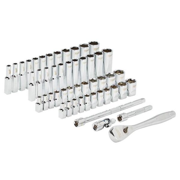 Milwaukee 48-22-9004 1/4" Drive 50pc Ratchet & Socket Set - SAE & Metric