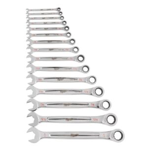 Milwaukee 48-22-9416 SAE Ratcheting Combination Wrench Set 15-Piece