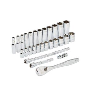 Milwaukee 48-22-9504 1/4" Drive Metric Ratchet and Socket Set 28-Piece