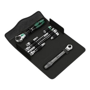 Wera 135949 Kraftform Kompakt Zyklop MS1 1/4" Drive Metal/Speed Ratchet Set