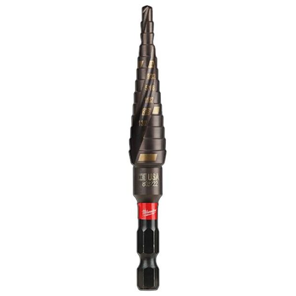 Milwaukee 48-89-9241 SHOCKWAVE Impact Duty Step Bit #1 1/8 - 1/2" Milwaukee 48-89-9241 SHOCKWAVE Impact Duty Step Bit #1 1/8 - 1/2"