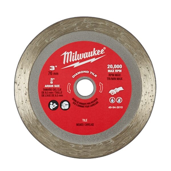 Milwaukee 49-94-3010 3" Diamond Tile Blade