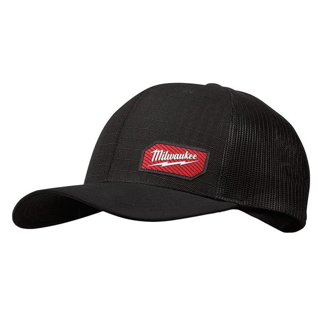Milwaukee® GRIDIRON™ 505B Insulated Cuffed Beanie Trucker Hat, Universal, Black, Cotton/Nylon/Polyester